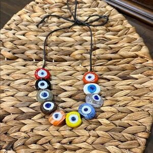 Colorful Evil Eye Bead adjustable Necklace